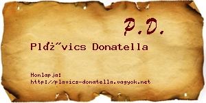 Plávics Donatella névjegykártya